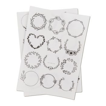 Manumi water-soluble embroidery base with wreath motifs