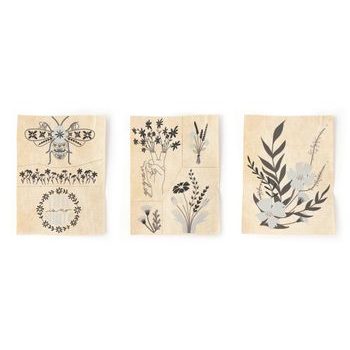 Kit for embroidering a table-cloth with a coffee design