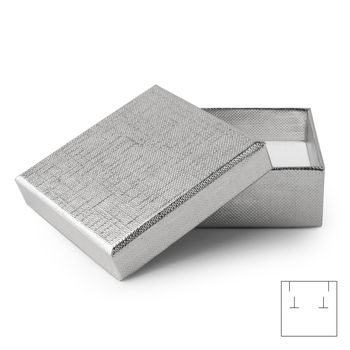 Cutie cadouri pentru bijuterii argintie 65x65x25mm