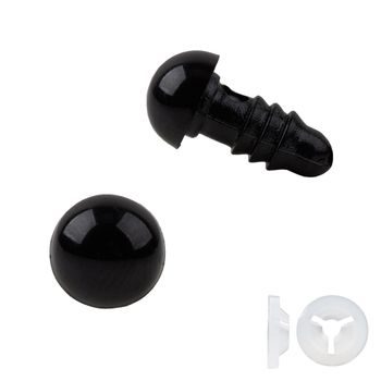 Toy eyelet ⌀8 mm with safety lock black