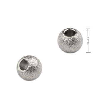 Korálek z chirurgické oceli 4 mm stardust matný