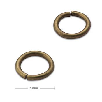 Jump ring 7mm antique brass