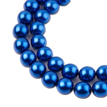 Glass pearls 8mm blue