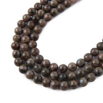 Coffee Labradorite beads 4mm