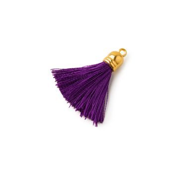Silk tassel 3cm purple