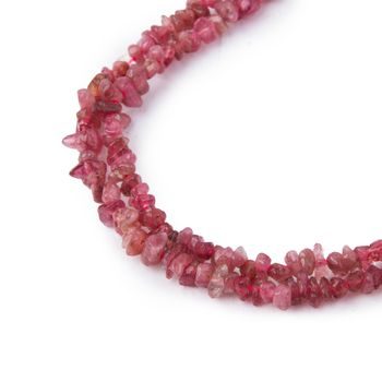 Rose Tourmaline crystal chips 80cm