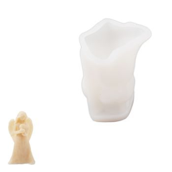 Silicone mould for creative clays in the shape of an angel with a heart 70x50x105mm