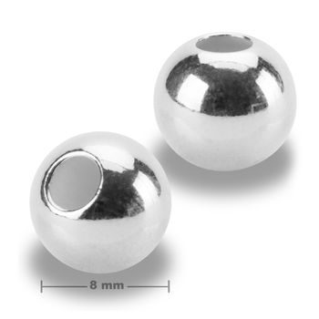 Sterling silver 925 bead 8mm No.385