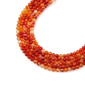 Carnelian faceted beads 2mm