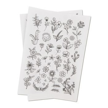 Manumi water-soluble embroidery base with flower motifs