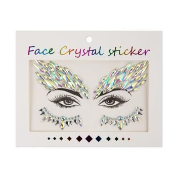 Self-adhesive face stones holographic