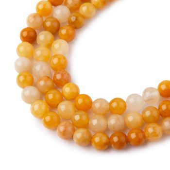 Yellow Jade beads 6mm