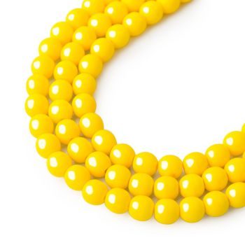 Manumi české skleněné mačkané kuličky 6 mm Limon