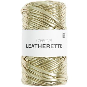 Rico design háčkovacia priadza imitujúca kožu Creative Leatherette zlatá
