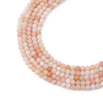 Pink Opal AAA faceted beads 3mm