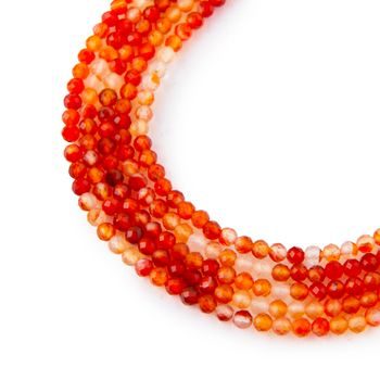 Carnelian gradient faceted beads 3mm