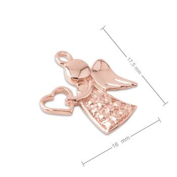 Silver pendant angel rose gold-plated No.847