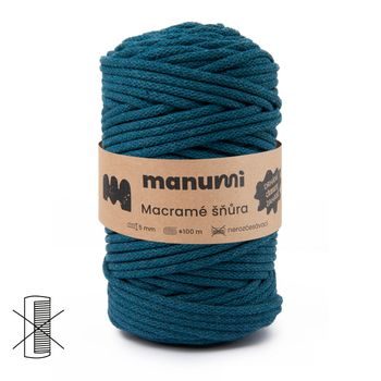 Manumi Macramé šnúra 5mm petrolejová