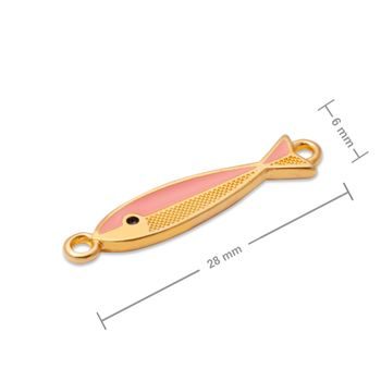 Manumi connector sardine 28x6mm gold-plated