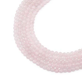 Rose Quartz faceted beads 3mm