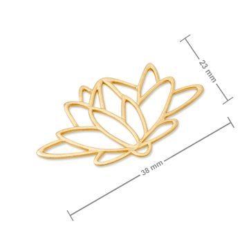 Amoracast connector lotus 38x23mm gold-plated