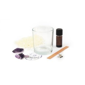 Creative kit for making a candle with minerals Litotherapy