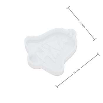 Silicone mould for casting creative clay bell 71x63x8mm