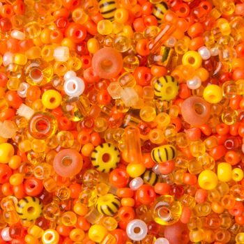 PRECIOSA mixture of yellow orange seed beads
