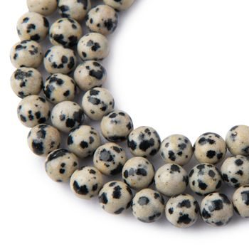 Dalmatian Japser beads 8mm
