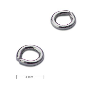 Jump ring 3mm in the colour of platinum