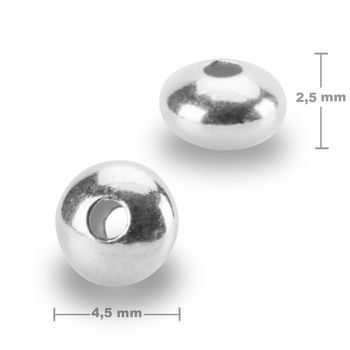 Mărgele argintii 4,5x2,5mm nr.387