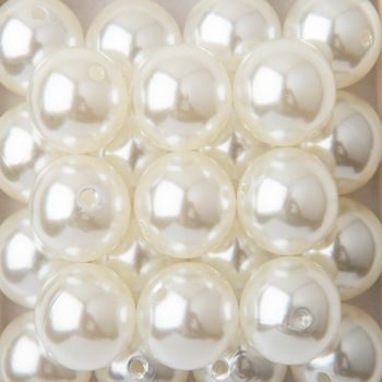 Plastic beads pearl imitation 16mm