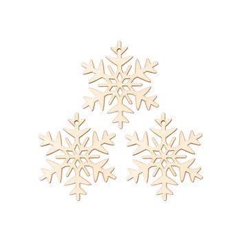 Wooden snowflake cutout B 8cm