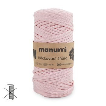 Manumi crochet polyester cord 5 mm light pink