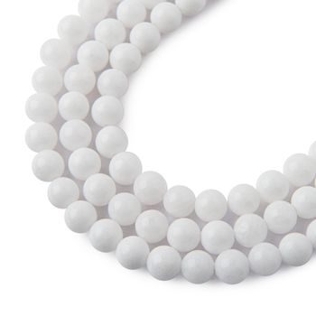 Snow Quartz beads 6mm