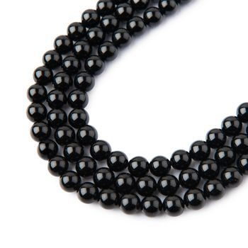 Black Tourmaline beads 4mm