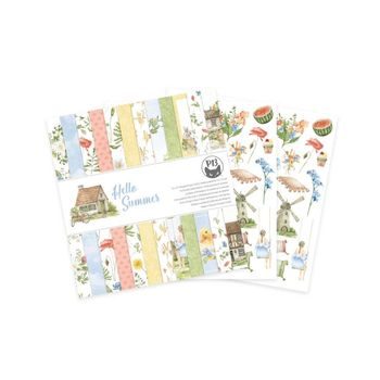 Set of double-sided papers for scrapbook 30x30cm 12 sheets P13 Hello summer
