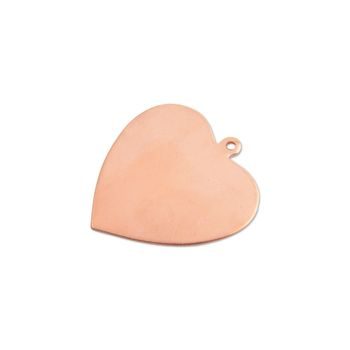 Copper cutout heart 36x39mm