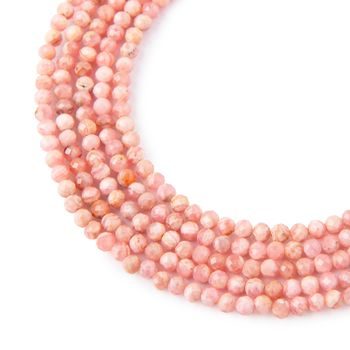Rhodochrosite faceted beads 4mm