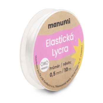 Ață elastică din lycra 0,5mm/10m alb