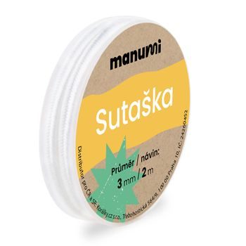 Sutaška 3mm/2m bílá