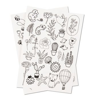 Manumi water-soluble embroidery base with plant and animal motifs