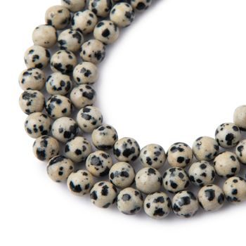 Dalmatian Japser beads 6mm