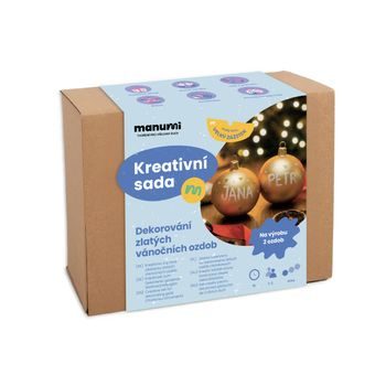 Manumi kreativní sada na dekorování vánočních ozdob zlatá