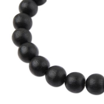 Manumi české dřevěné korálky 14mm černé
