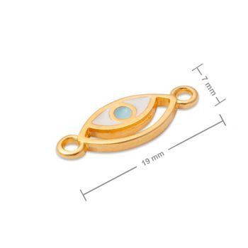 Manumi connector eye 19x7mm gold-plated