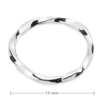 Stříbrný spojovací ozdobný kroužek 13 mm