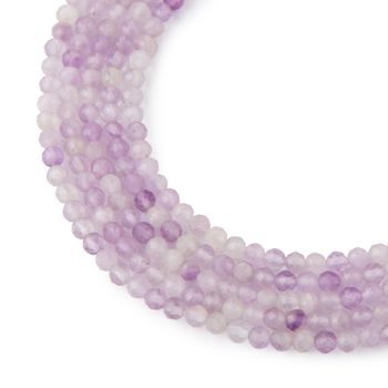 Lavender Amethyst faceted beads 4mm