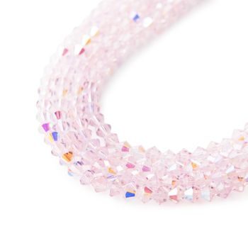 Perle de staniu 4mm Light Rose AB