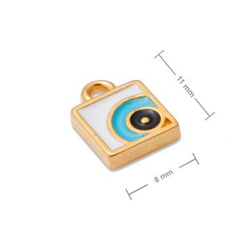 OmegaCast pendant eye in square frame 11x8mm gold-plated